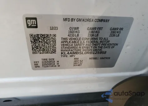2024 Buick Encore Gx Preferred из США, поврежденный, VIN KL4AMBSL0RB125958